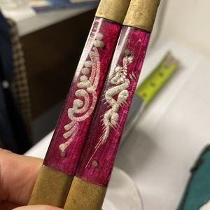 Vintage Rare vintage butterfly Pink and White knife